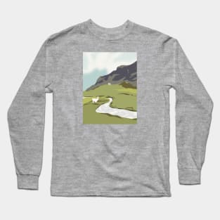 Llama in the Mountains of Peru Long Sleeve T-Shirt